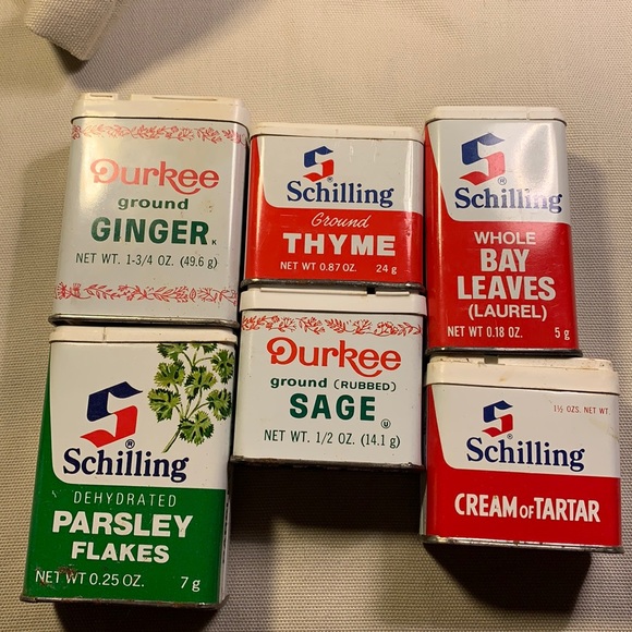 Durkee & Schilling vintage tin spice boxes - Picture 1 of 7